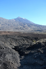 Espagne, Tenerife, vue le la caldeira, parc du El Teide et des roques de Garcia depuis la route TF21
