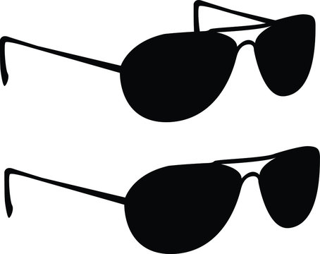 Premium Vector  Set of fashionable black sunglasses. black