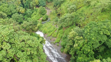 Fototapeta na wymiar Waterfall Top view