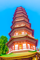 Pagoda of the Liurong Temple in Guangzhou, Guangdong, China
