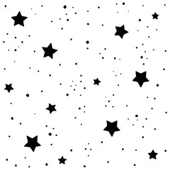 Vector Star Pattern Background.pattern of star doodle.Star hand drawn.Vector EPS 10.