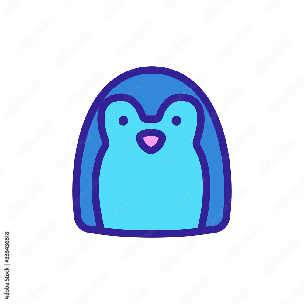 Wall mural penguin toy icon vector. penguin toy sign. color contour symbol illustration