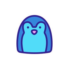 penguin toy icon vector. penguin toy sign. color contour symbol illustration