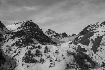 Obraz premium peaks of the Vallone dell'Arma in Valle Stura
