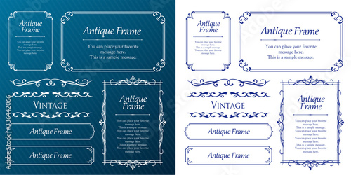 おしゃれでかっこいいフレームデザインセット ロココ調 ビンテージ アンティーク ロマンチック ボタニカル オーガニック 豪華 綺麗 美しい Wall Mural Design Box