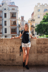 young woman in the castle