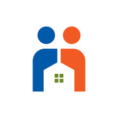 House People Group Community Logo Design Vector
