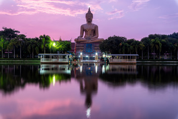 Fototapeta na wymiar Wat Phikul Thong a Buddhist Temple in Singburi, Thailand
