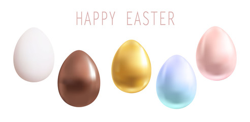Happy Easter background template. Premium vector.