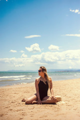 young woman on the beach