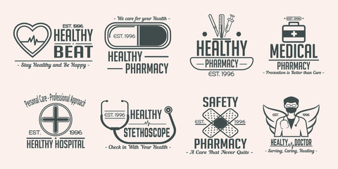 8 Medical/Healthy Badges Collections