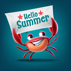 crab with sign © mollicart