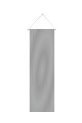Grey hanging flag template. vector illustration