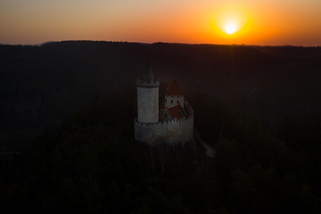 Obraz premium Kokorin Castle is a castle located northeast of Melnik, Czech Republic. It was built in the first half of the 14th century by order of Hynek Berka. It was heavily damaged during the Hussite wars.