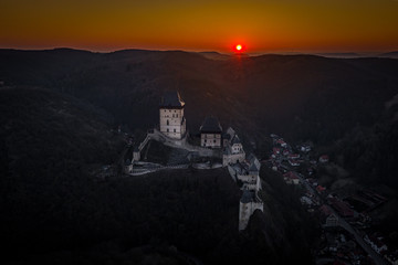 Karlstejn Castle is a large Gothic castle founded 1348 CE by Charles IV, Holy Roman Emperor-elect...