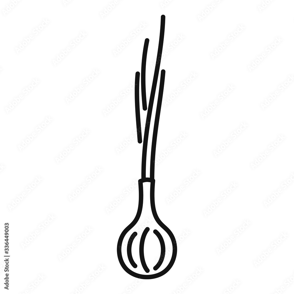 Poster farm spring onion icon. outline farm spring onion vector icon for web design isolated on white backg