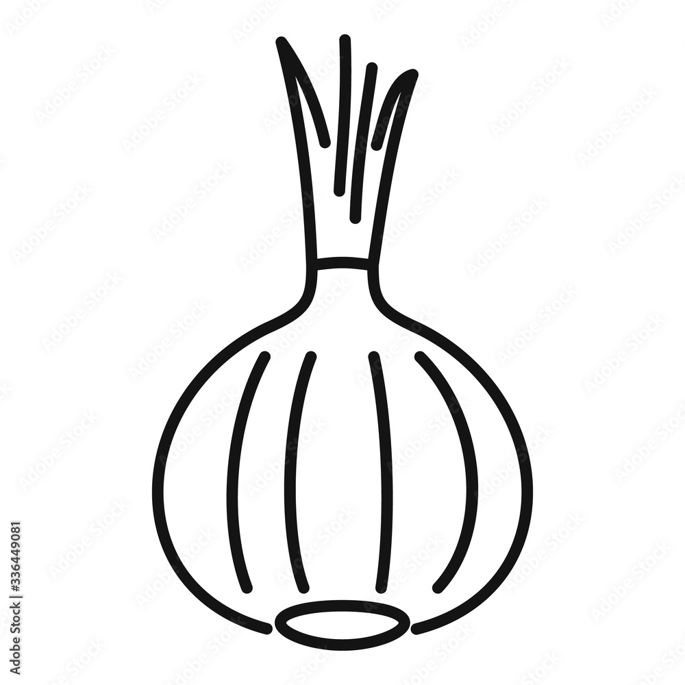 Aufkleber diet onion icon. outline diet onion vector icon for web design isolated on white background