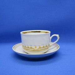 Ceramic Cup and saucer for coffee or tea.
