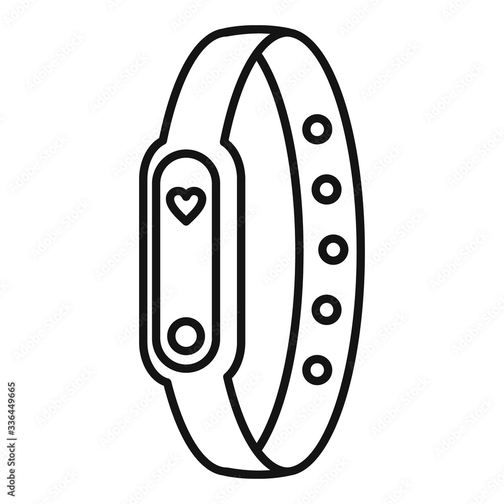 Aufkleber technology smart bracelet icon. outline technology smart bracelet vector icon for web design isolate