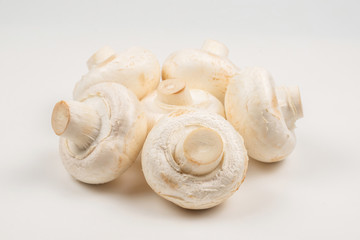 Champignon mushroom isolated on white background.