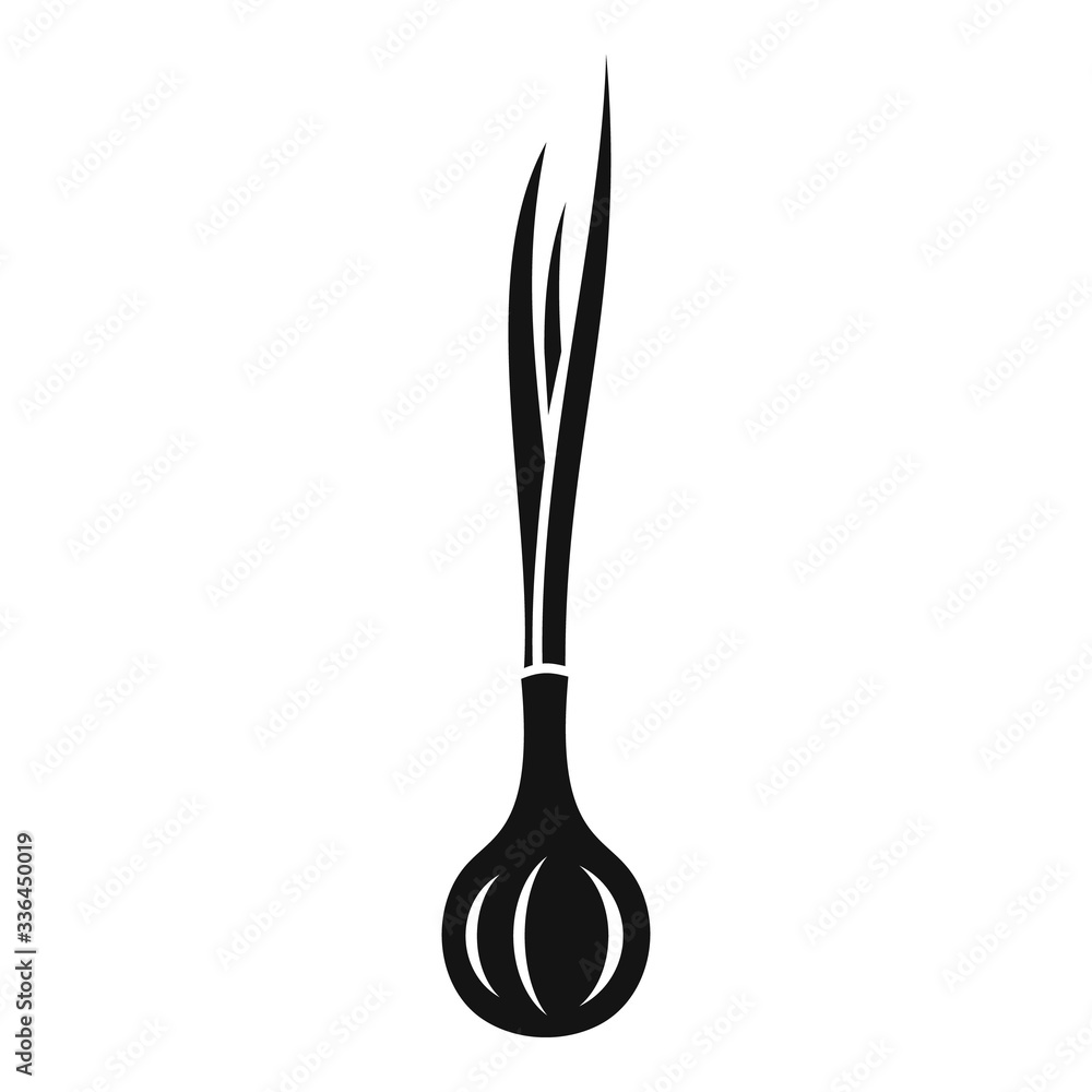 Aufkleber farm spring onion icon. simple illustration of farm spring onion vector icon for web design isolated