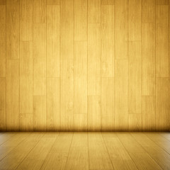 Concept or conceptual vintage or grungy beige background of natural wood or wooden old texture floor and wall as a retro pattern layout. A 3d illustration metaphor to time, material, emptiness,  age 