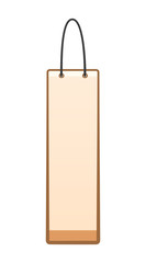 Beige paper bag isolated illustration on white background