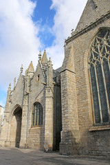 Fototapeta premium Collegiate church of St Albinus in Guerande, France