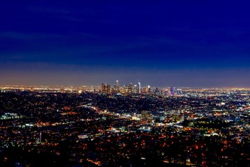 Fototapeta na wymiar Los Angeles lights at night
