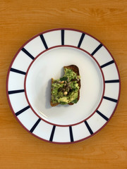 healthy toast avocado