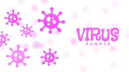 Virus vector banner design template