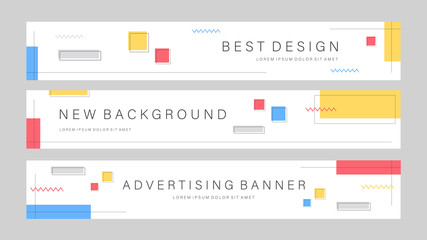 Set of editable sale banner template. Mobile banner for social media post and web/internet ads. Sale banner adversiter template. Cover template design vector with geometric shapes background.