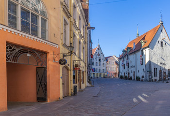 Fototapeta na wymiar Old city Tallinn Estonia without people