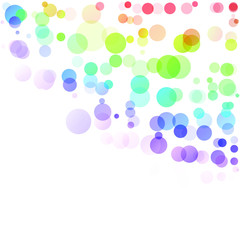 Bubbles Circle Dots Unique Colorful Bright Vector Background