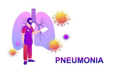 pneumonia epidemic epidemiologist concept banner
