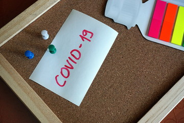 Message on a board - COVID-19