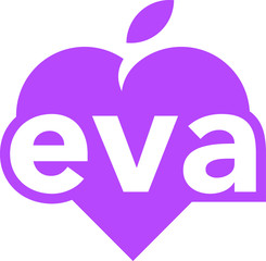 Eva Apple-Heart shape logo