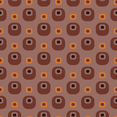 Midcentury geometric retro design. Timeless seamless pattern.