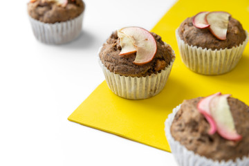 Vegetarian egg-free bakery on white background