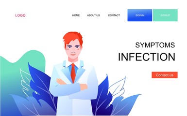 Quarantine landing page template, online consultation