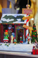 Christmas decoration on streets and shops  in Helsenki