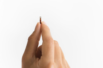 Micro chip for implantation in hand. Future mandatory chipization of people. Government control....