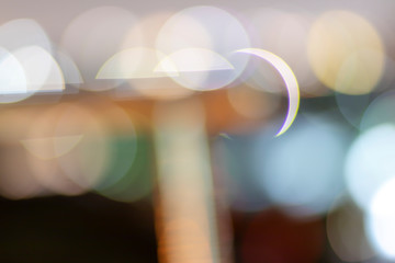 Background blur: bokeh light in city night lights, blur, blurred background To see the light outside the focus bokeh lights