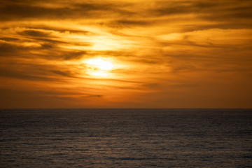 Fototapeta na wymiar Sunset over the Pacific