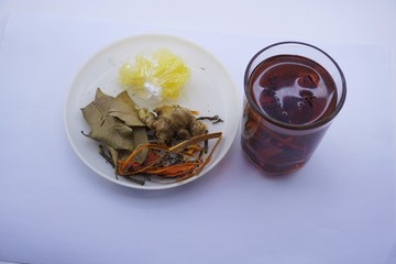 Wedang uwuh adalah minuman dengan bahan-bahan yang menyerupai dedaunan mirip dengan sampah. Dalam bahasa Jawa, wedang berarti minuman, sedangkan uwuh berarti sampah.