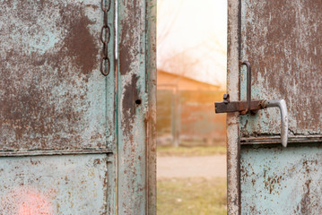 gate exit to the street