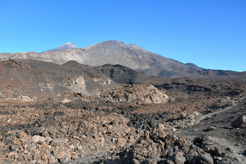 Espagne, tenerife, la montagne Samara avec la vue sur le El TEede
