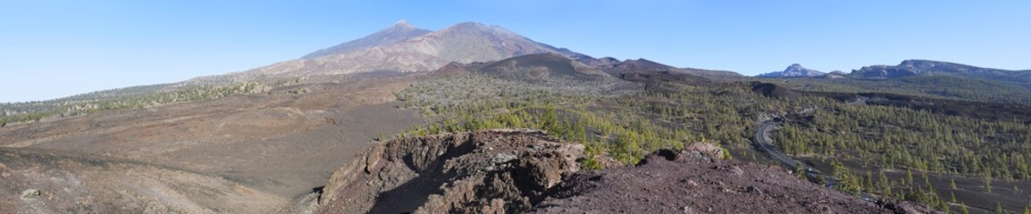 Espagne, tenerife, la montagne Samara avec la vue sur le El TEede