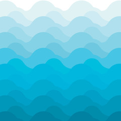 Abstract waves blue gradient pattern.