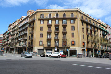 viali e incroci nel centro urbano di Barcellona